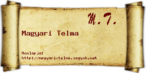 Magyari Telma névjegykártya